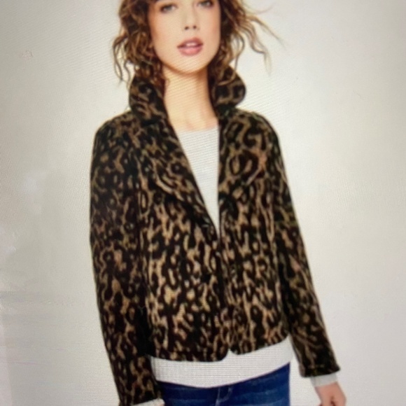 NEW with Tags BODEN Horsell leopard print cropped Jacket Coat UK 14. US 10